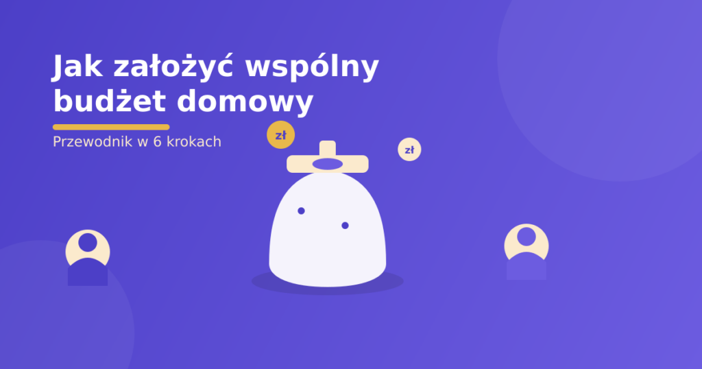 wspólny budżet domowy — ilustracja skarbonki i oszczędności